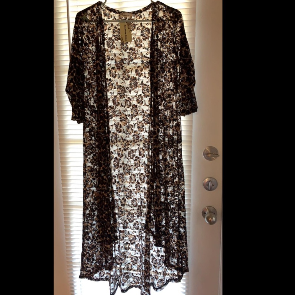 Cheetah lace duster